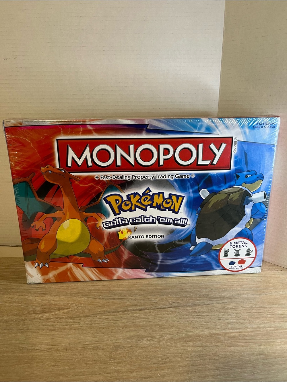 Monopoly Pokémon Kanto Edition Board Game - Red & Blue